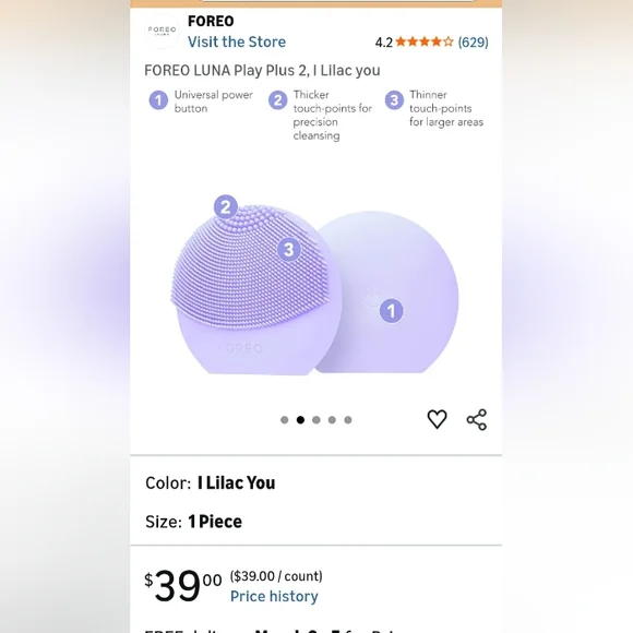 Foreo Luna Play Plus 2 Facial Cleansing Massager - Picture 4 of 4